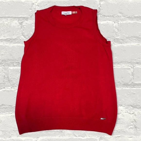 Calvin Klein Sweaters - Calvin Klein Red Sweater Vest